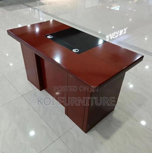 Office Desk; 1400mm Surface Mahogany Executive Office Desk