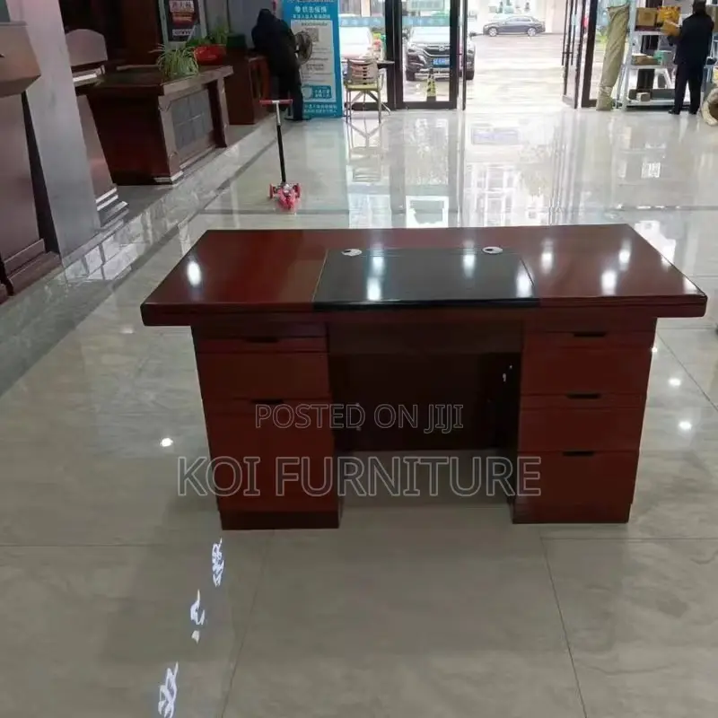 Office Desk; 1400mm Surface Mahogany Executive Office Desk