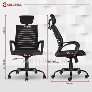 Office Chairs; Fabric Black Home Office Clerical Headrest Chairs