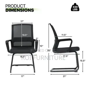 Office Chairs; Cantilever Mesh Backrest Office Chair With Sled Base