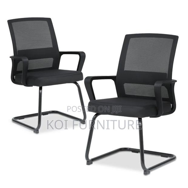 Office Chairs; Cantilever Mesh Backrest Office Chair With Sled Base - thumbnail 5