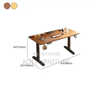 Office Desk; Brown Top 1200mm Ye4578 Adjustable PTRR Desk