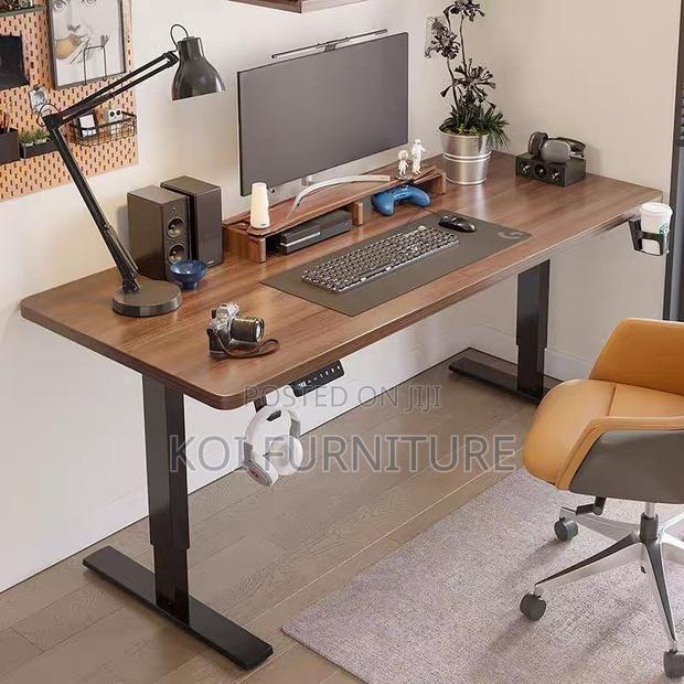 Office Desk; Brown Top 1200mm Ye4578 Adjustable PTRR Desk - thumbnail 5