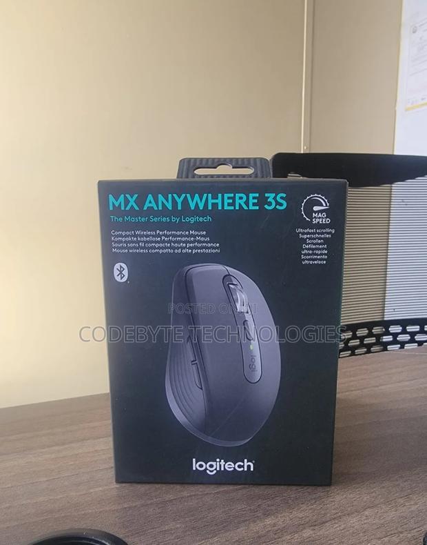 Mx Anywhere 3s Logitech Bluetooth Wireless Rechargeable Mouse Black