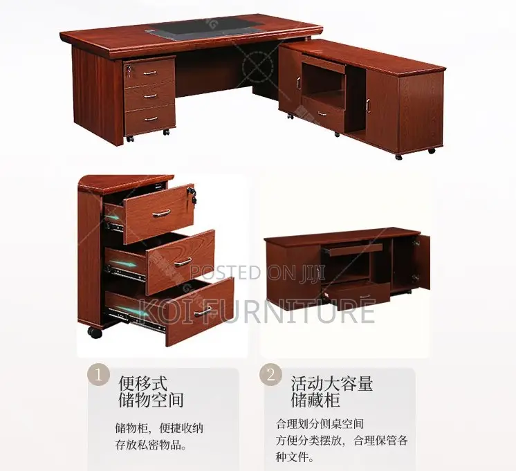 Office Desk;1600mm Mahogany Managers Senior Executive Desk