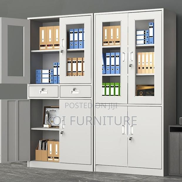 Office Cabinet; Two Doors Steel Grey Office Executive Compact Cabinet - thumbnail 5