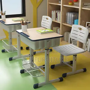 Home Desk; Home Schooling Adjustable Desk Chair Set for Kids
