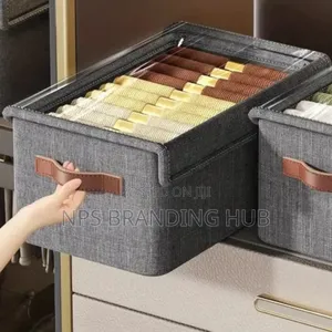 Collapsible Fabric Organizer With A Cover Size: 50cm X 35cm X 24cm. Cs