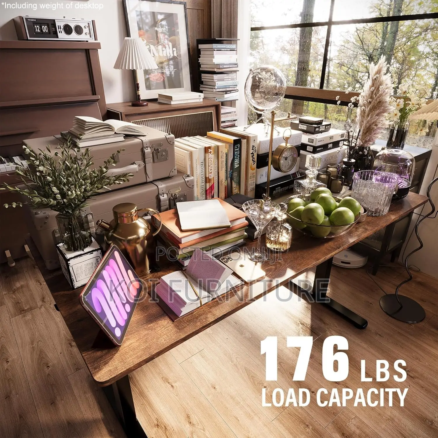 Office Tables; 1.4m Home Office Adjustable Desk With Ultimate Stable