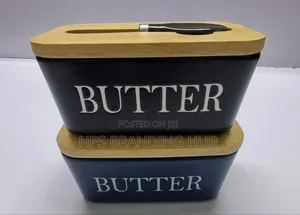 Butter Spread Kit Ceramic Container Spread Knife. Cs