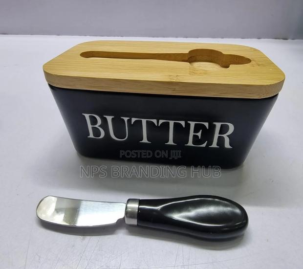 Butter Spread Kit Ceramic Container Spread Knife. Cs - thumbnail 3