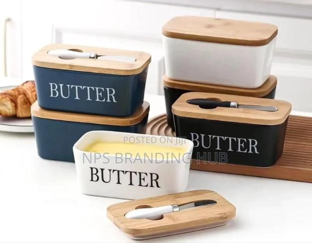 Butter Spread Kit Ceramic Container Spread Knife. Cs - thumbnail 4