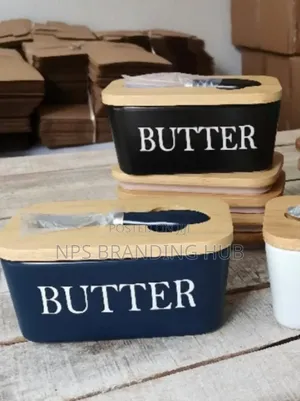 Butter Spread Kit Ceramic Container Spread Knife. Cs
