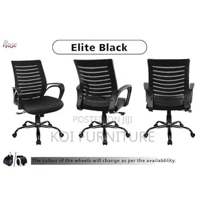 Office Chairs; Elite Black Strong Mesh Office Seat
