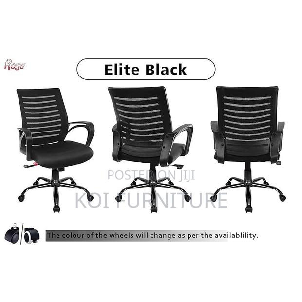 Office Chairs; Elite Black Strong Mesh Office Seat - thumbnail 2