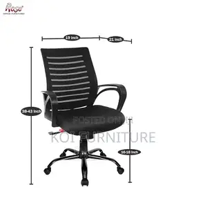 Office Chairs; Elite Black Strong Mesh Office Seat
