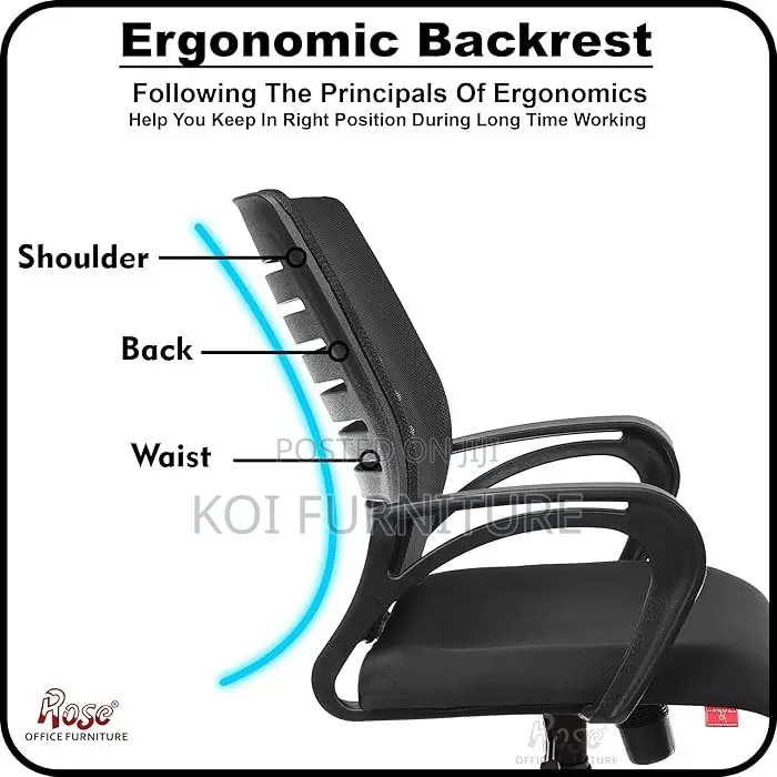 Office Chairs; Elite Black Strong Mesh Office Seat
