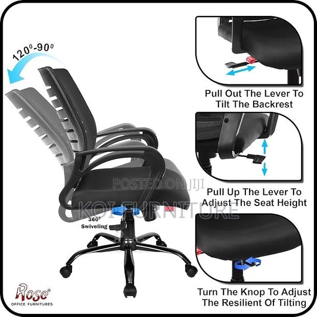 Office Chairs; Elite Black Strong Mesh Office Seat - thumbnail 6