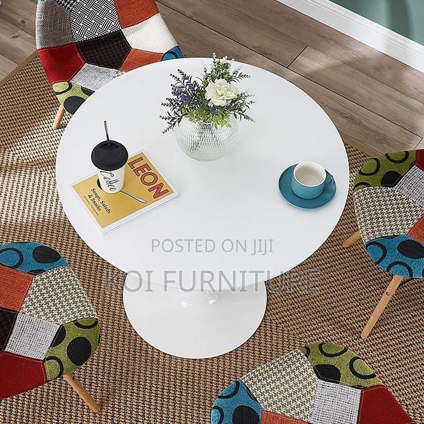 Coffee Table; Sleek Round Marble Coffee Table - thumbnail 9