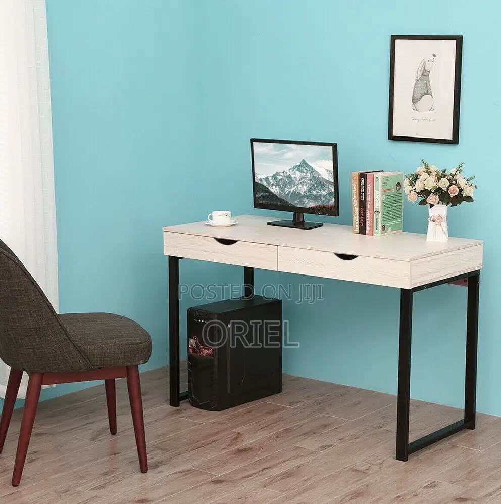 Office Tables:- Ergonomic Home Office Desk With Storage Drawers