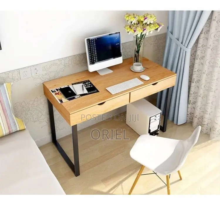 Office Tables:- Ergonomic Home Office Desk With Storage Drawers