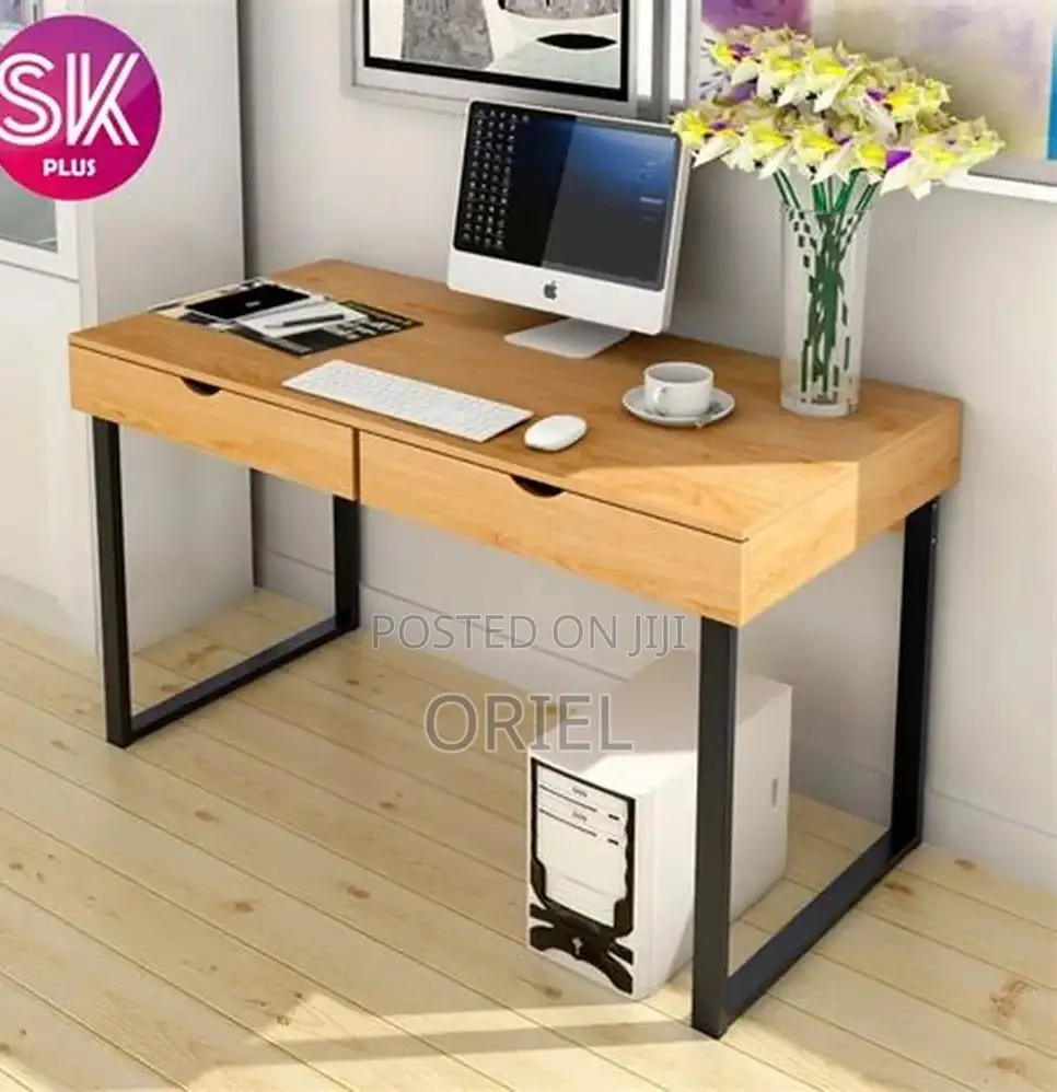 Office Tables:- Ergonomic Home Office Desk With Storage Drawers