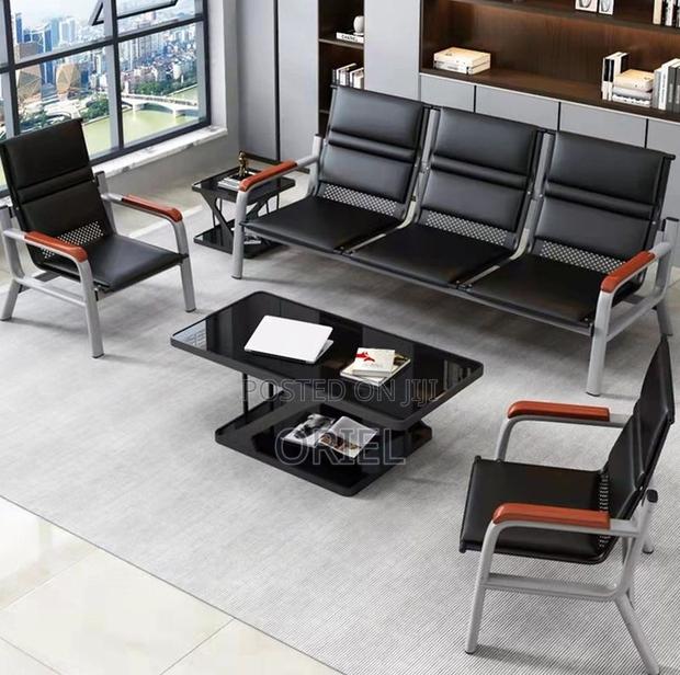 Reception Sofas:- Visitor Waiting Area Sofa With Arm Support - thumbnail 5