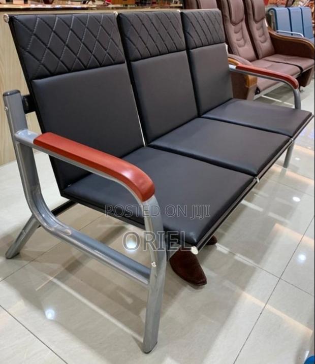 Reception Sofas:- Visitor Waiting Area Sofa With Arm Support - thumbnail 7