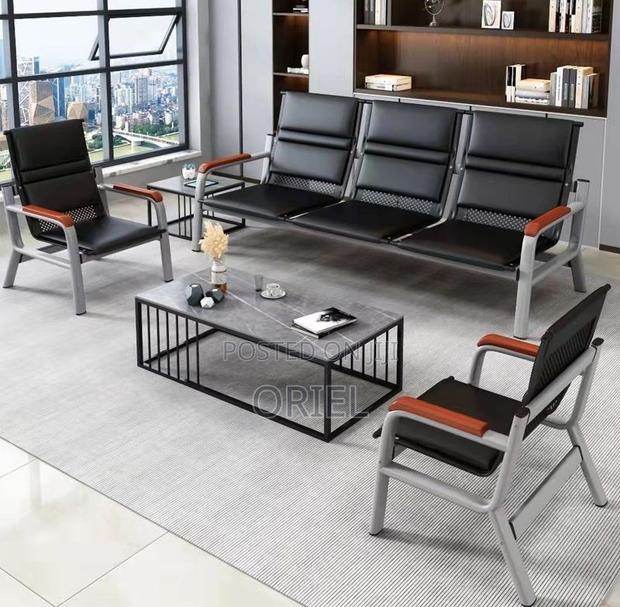 Reception Sofas:- Visitor Waiting Area Sofa With Arm Support - thumbnail 9