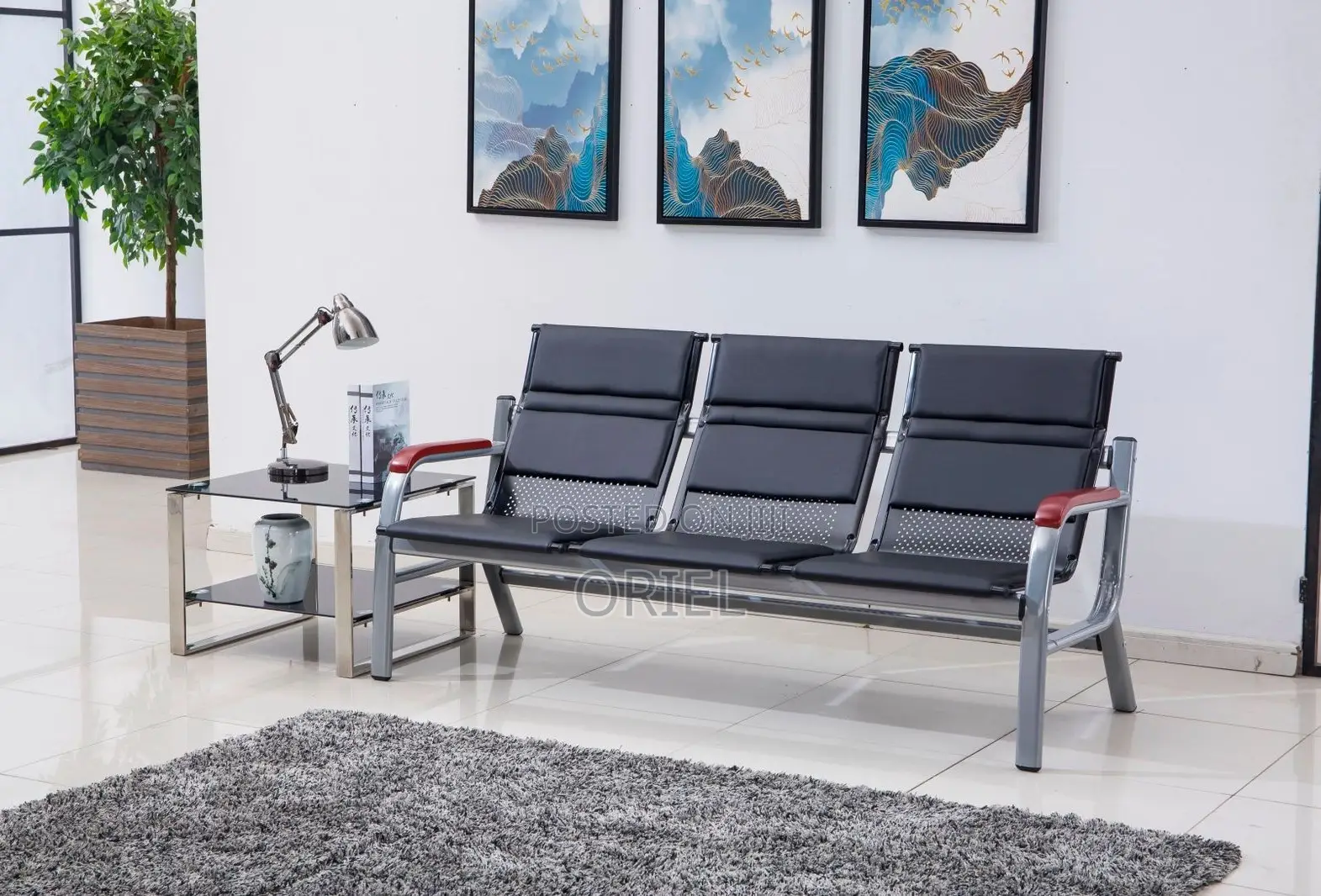 Reception Sofas:- Visitor Waiting Area Sofa With Arm Support