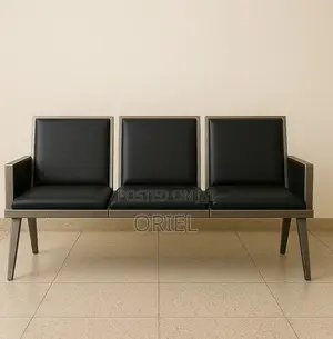 Reception Benches:- 3-Link Metal Reception Bench for Waiting Area