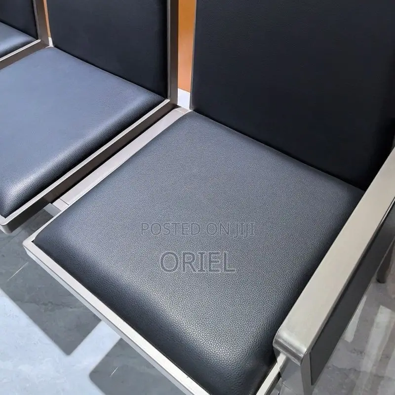 Reception Benches:- 3-Link Metal Reception Bench for Waiting Area