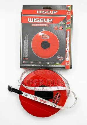Wiseup 30m Fiberglass Measuring Tape -Heavy Duty Reel,Metric Imperial