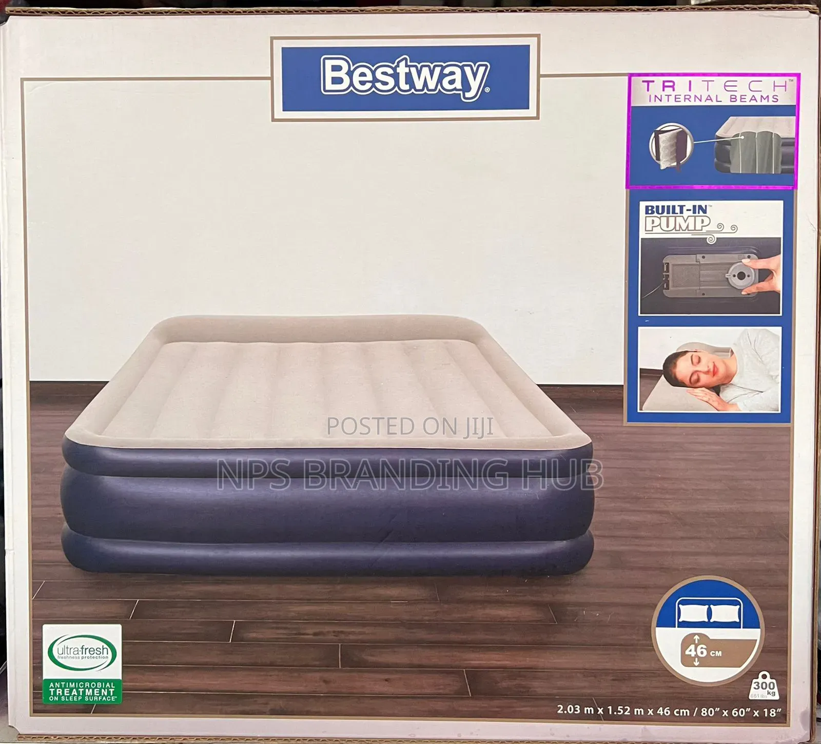 *Inflatable Bestway Double Matress 2.03mx1.52mx46cm