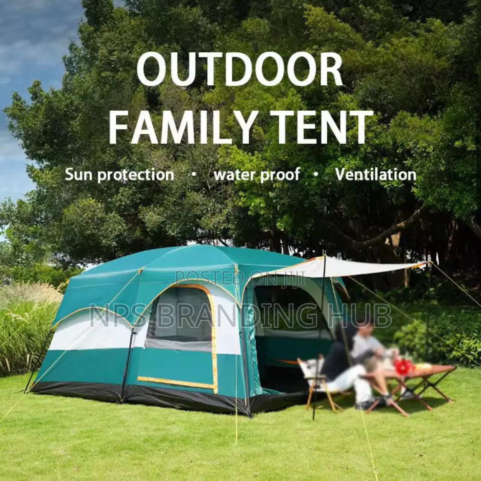 Outdoor Family Tent 220cmx330cmx185cm Cs