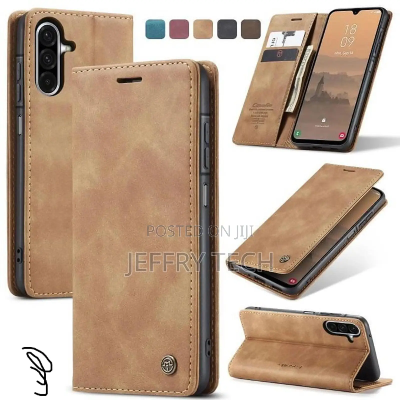 Fliko Caseme Samsung Galaxy A17 4g/5g Wallet Case Pu Leather Flip