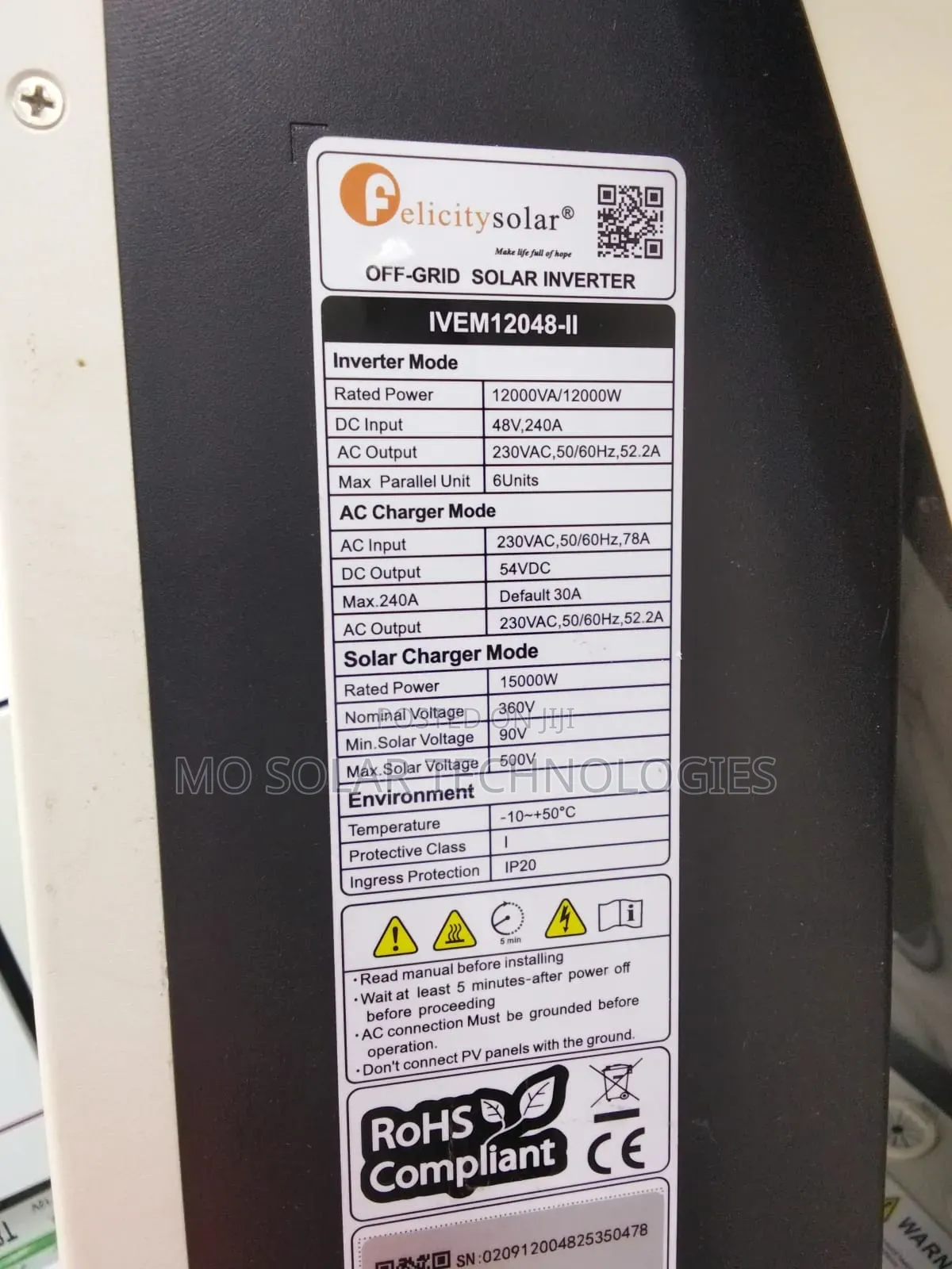 12kw 48v Felicity Hybrid Inverter