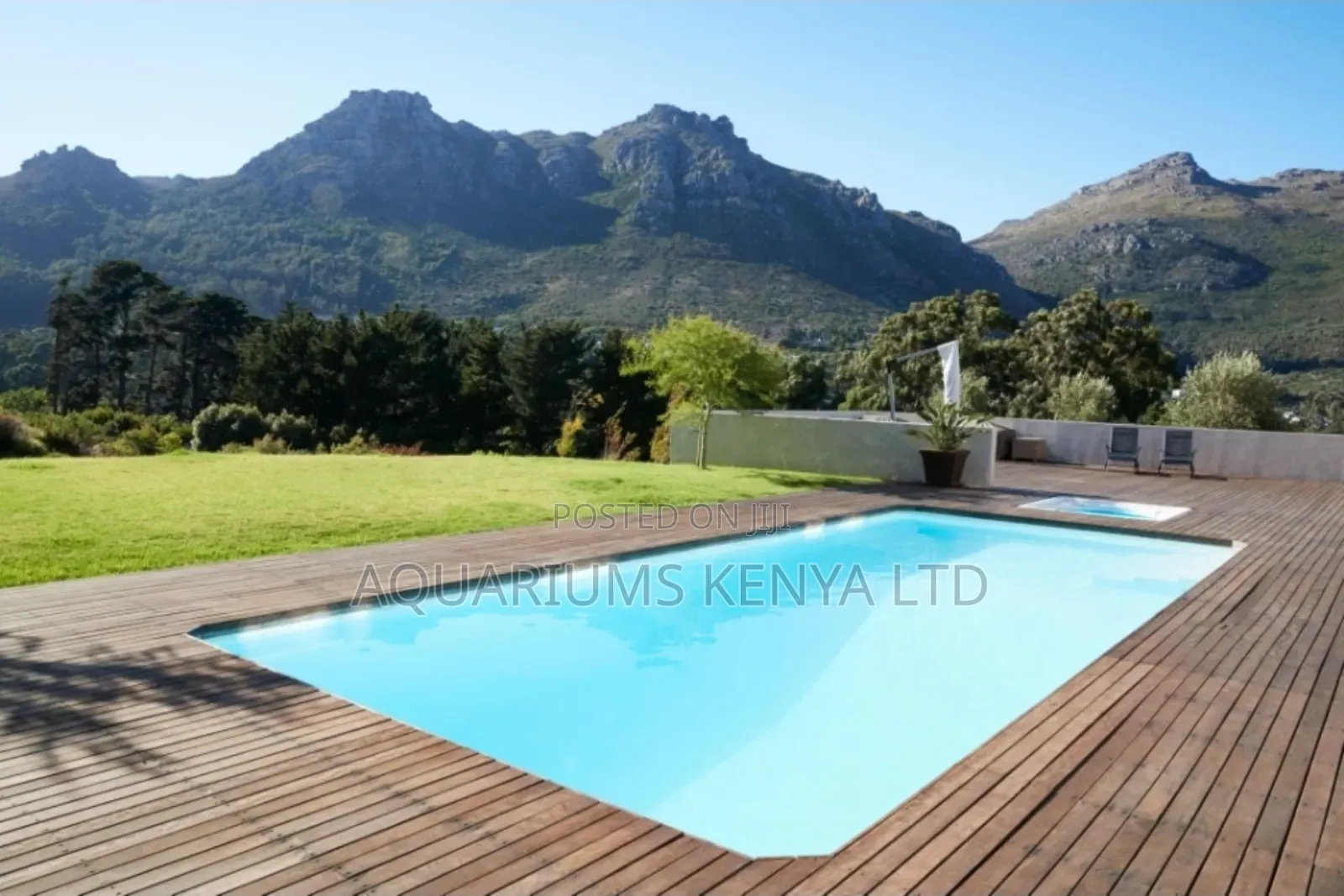 Contractor of Swimming Pool With Wooden Decking, Designed