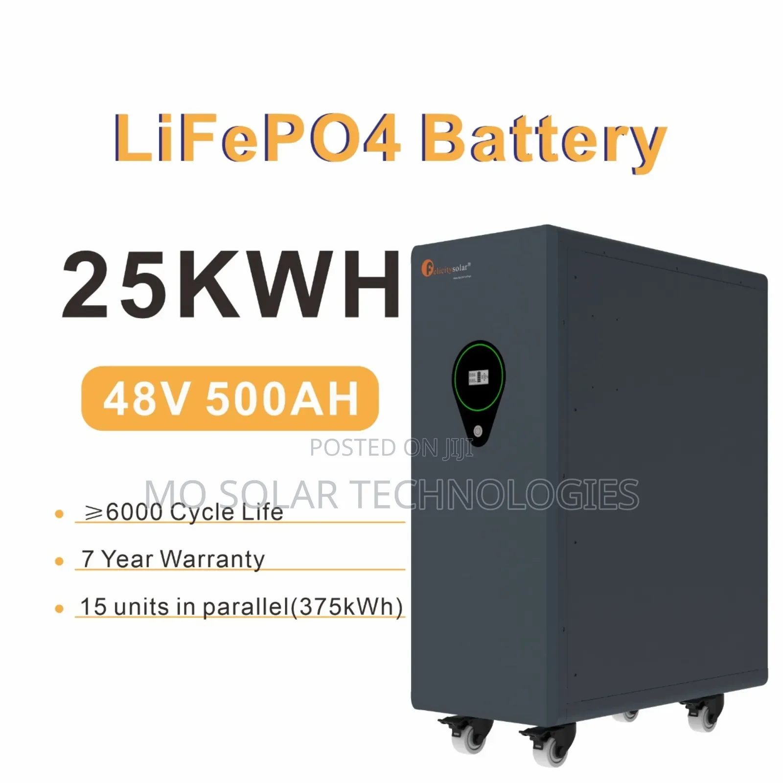 25kwh 51.2v 500ah Felicity Lifepo4 Lithium Battery