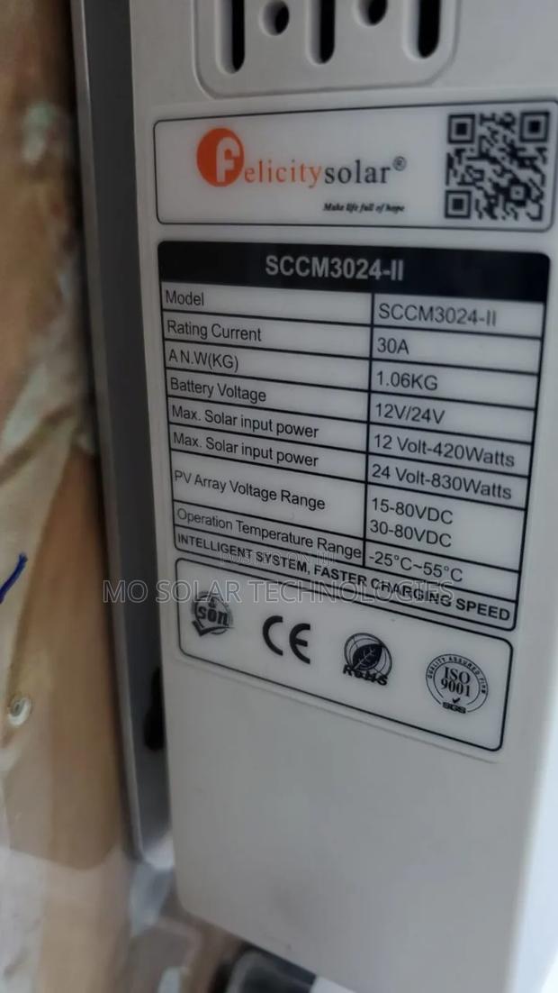 30amps Solar Felicity MPPT Charge Controller