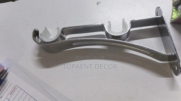Double Silver Bracket Heavy Duty Coated Rod Brackets