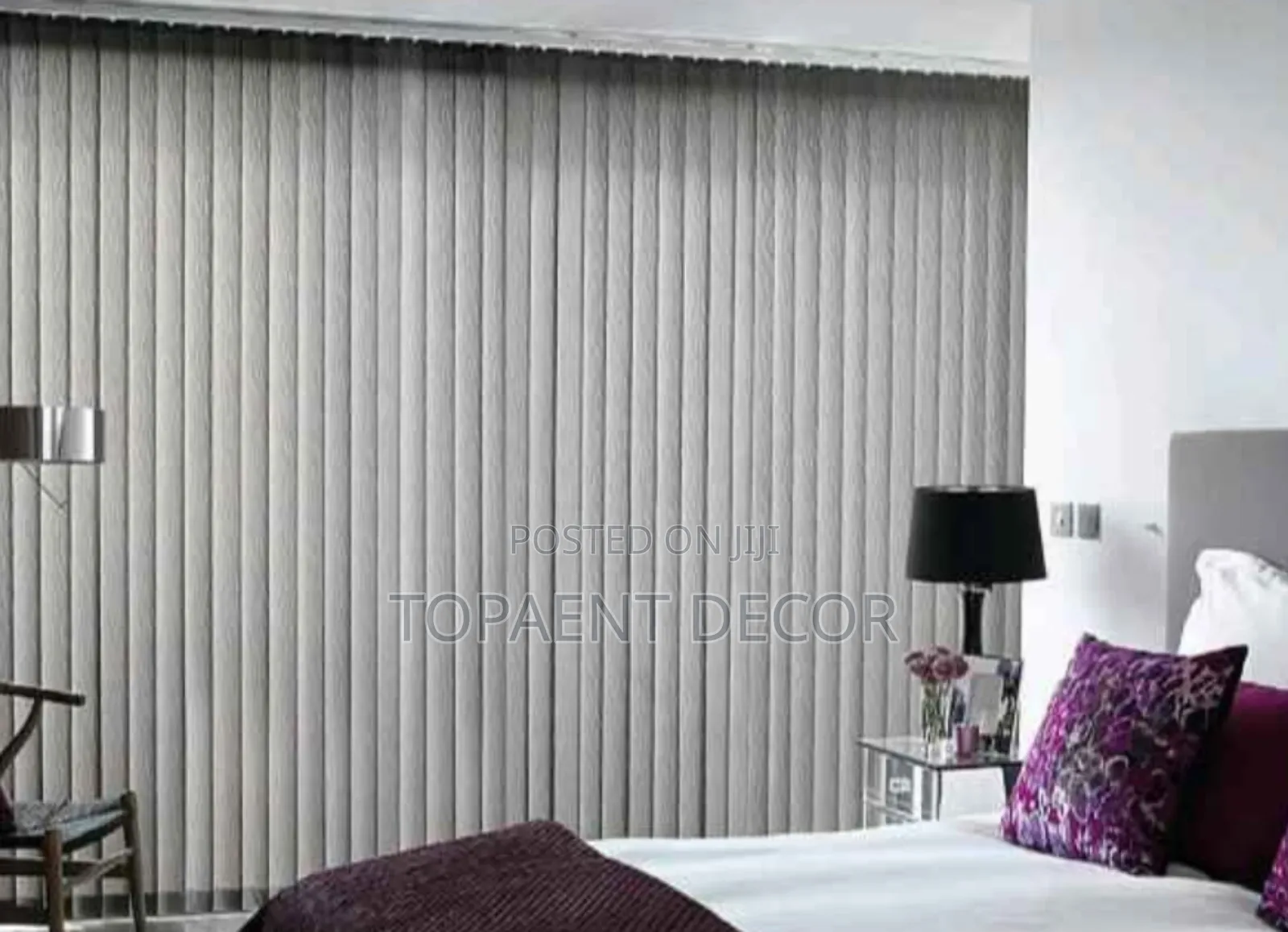 Soft Light,Strong Style Grey Vertical Office Window Blinds