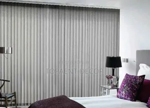 Soft Light,Strong Style Grey Vertical Office Window Blinds