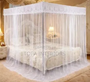 Canopy Top Mosquito Nets With Four Overlapping Doors
