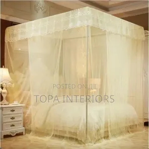 Safe Sleep 4-Stand Mosquito Net Set Size 4x6, 5x6, 6x6