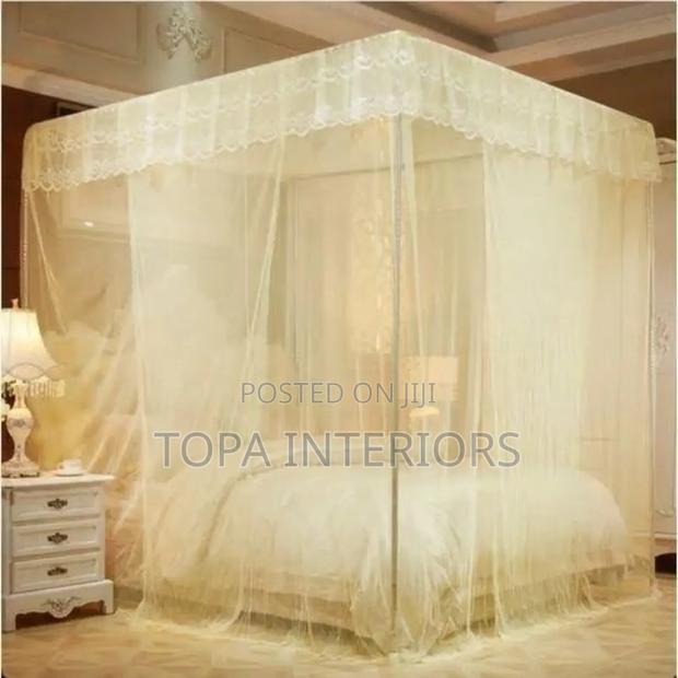 Safe Sleep 4-Stand Mosquito Net Set Size 4x6, 5x6, 6x6