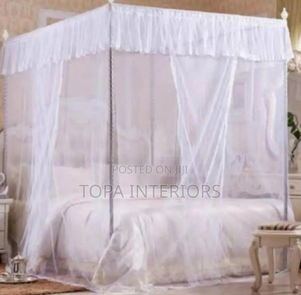 Safety Bedroom Mosquito Net Set With Four Stands