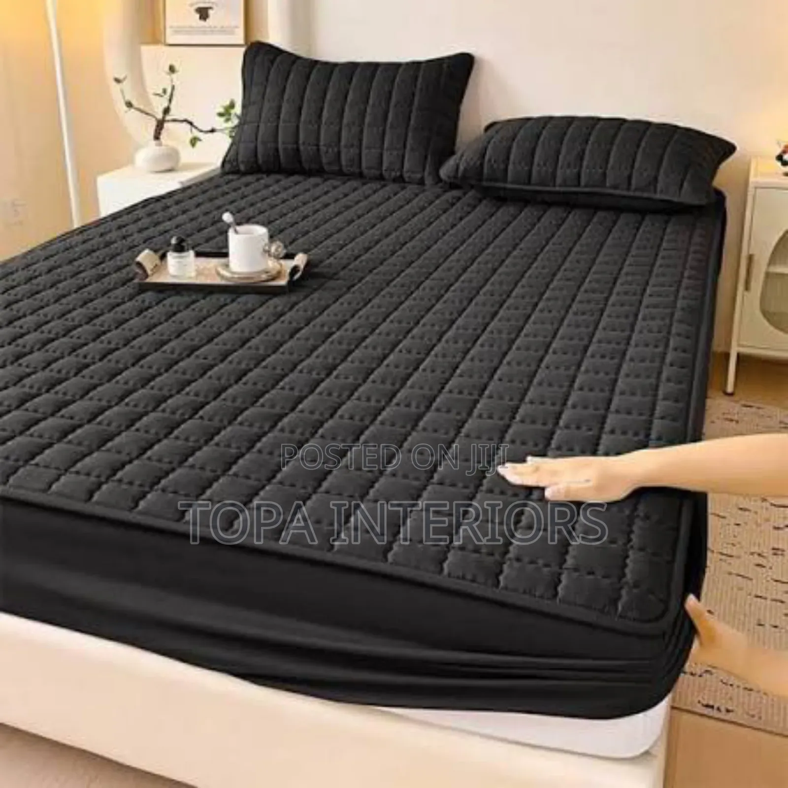 Black Fitted Waterproof Mattress Covers