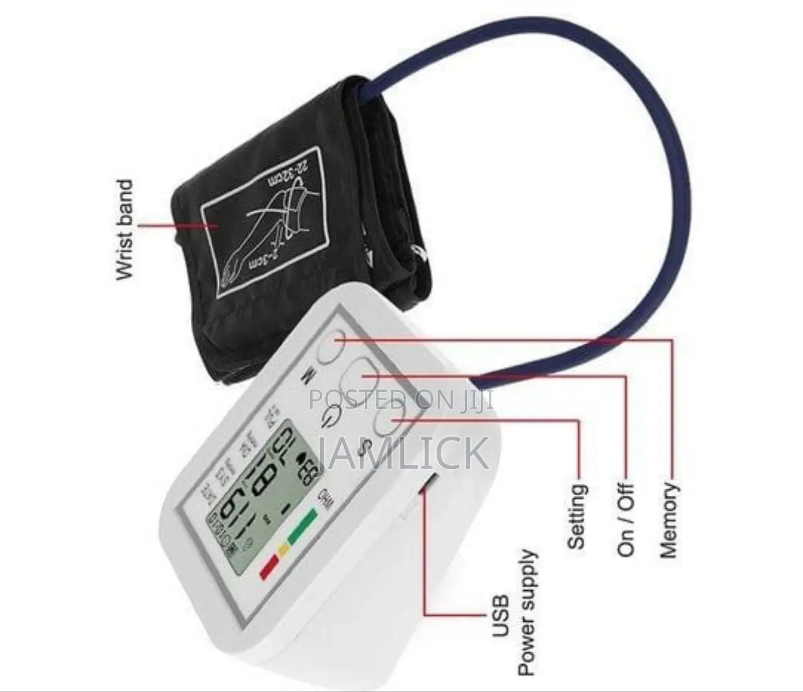 Digital Arm Wrap Pulse Blood Pressure Monitor - Zy
