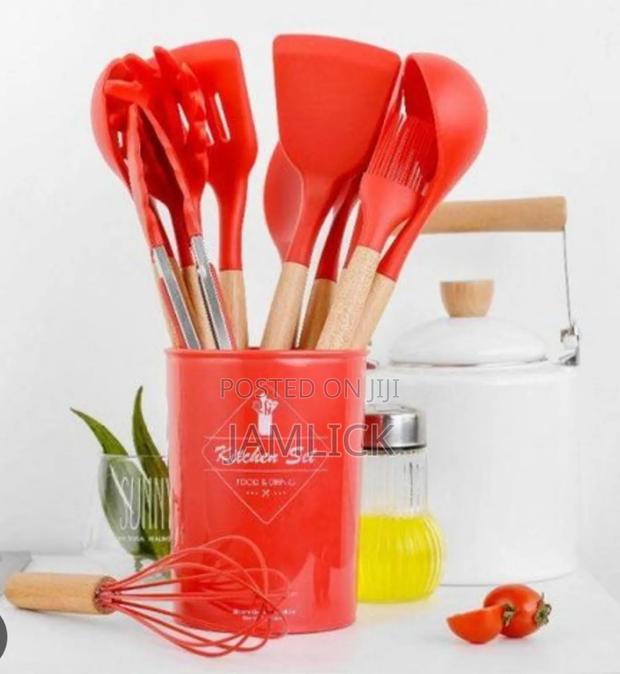 11pc Nonstick Silicone Cooking/Serving Spoon Set - Pm - thumbnail 3